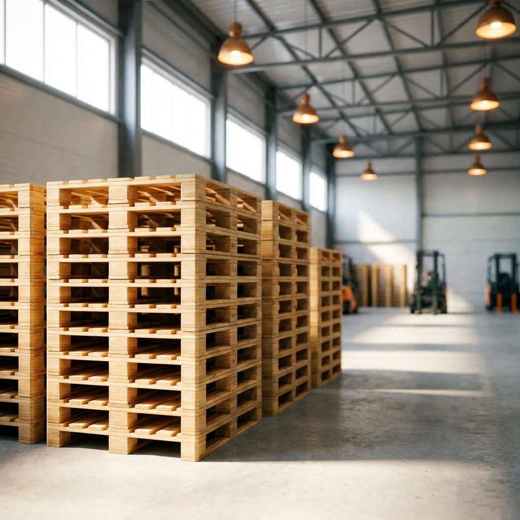 Wooden Pallets Warehouse